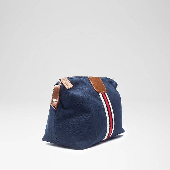 Canvas Twill Stripe Travel Pouch
