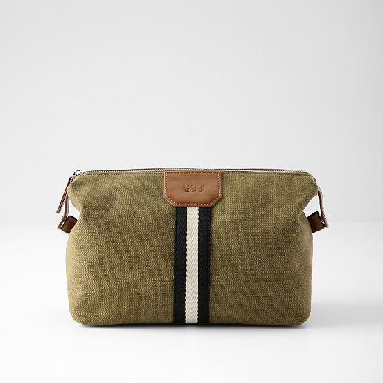 Canvas Twill Stripe Travel Pouch
