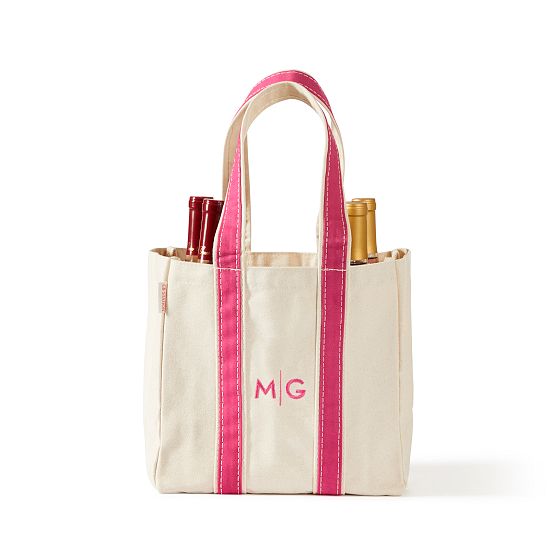 Canvas Four Bottle Wine Tote