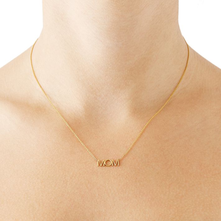Maya Brenner Pendant Necklace, &quot;Mom&quot;