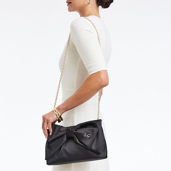 Satin Bow Clutch