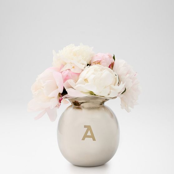 Metal Ruffle Vase