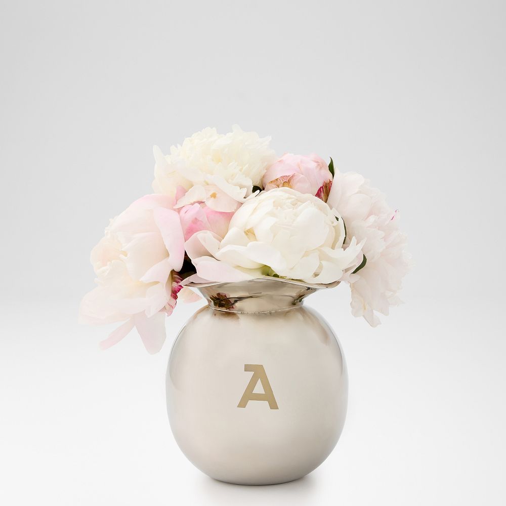 Metal Ruffle Vase
