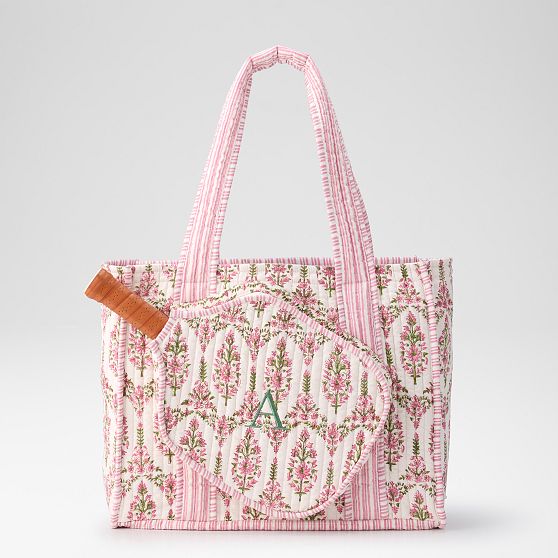 Block Print Pickleball Tote