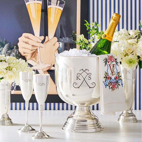 Bespoke Embroidered Crest Guest Towels, Set of 2