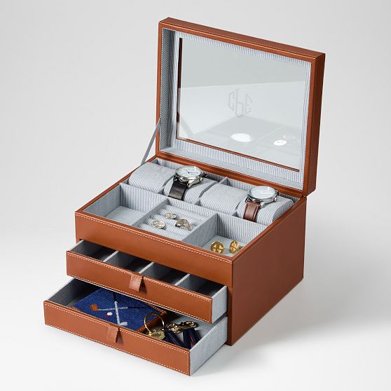 Leather Jewelry and Watch Box
