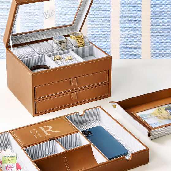 Leather Jewelry and Watch Box