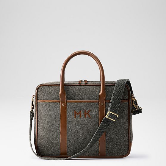 Wyatt Canvas and Leather Briefcase