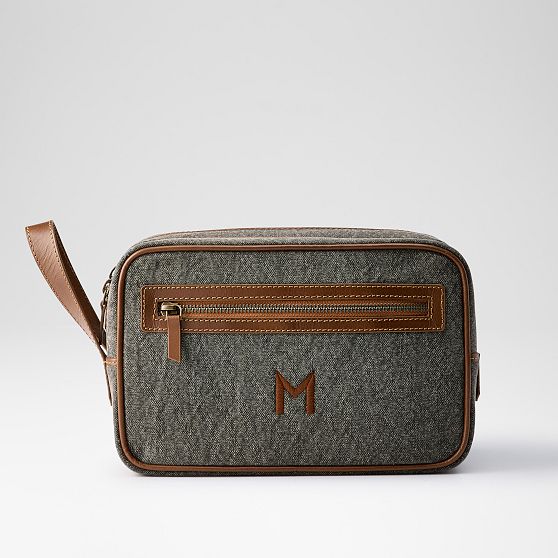 Wyatt Canvas and Leather Travel Pouch