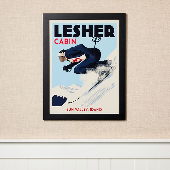Downhill Skier Personalized Wall Art