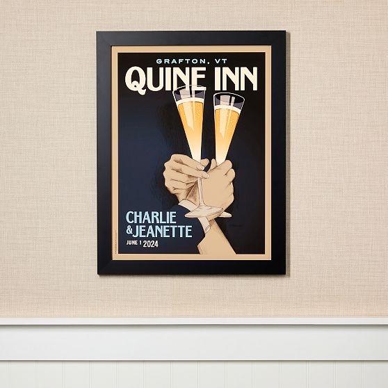 First Toast Personalized Wall Art