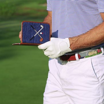 Smathers & Branson Needlepoint Golf Scorecard Holder
