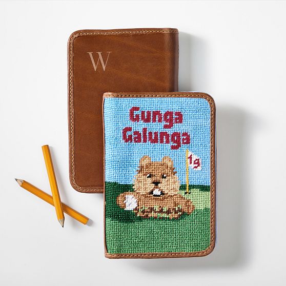 Smathers &amp; Branson Needlepoint Golf Scorecard Holder