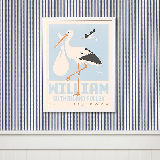 Stork Delivery Personalized Wall Art
