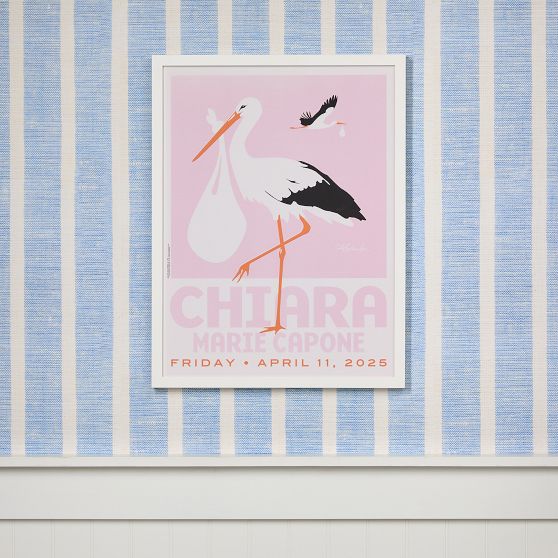 Stork Delivery Personalized Wall Art