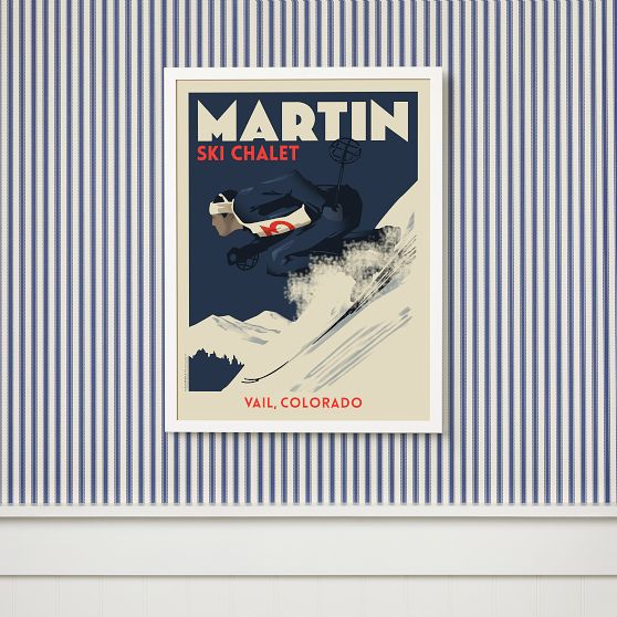 Downhill Skier Personalized Wall Art