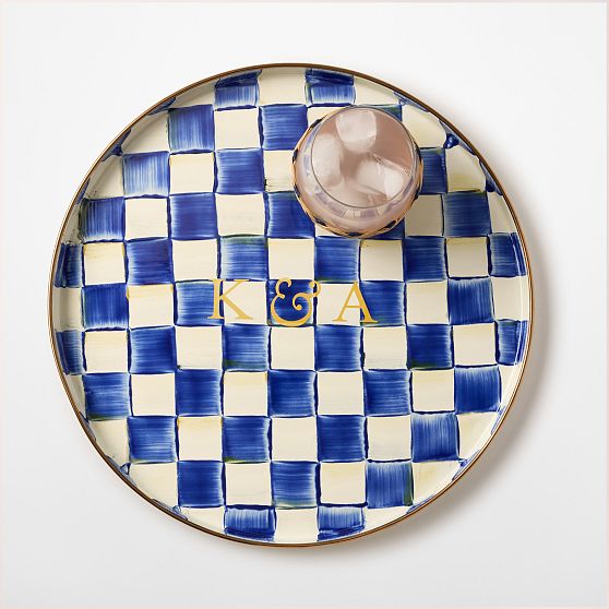 MacKenzie-Childs Royal Check Round Tray