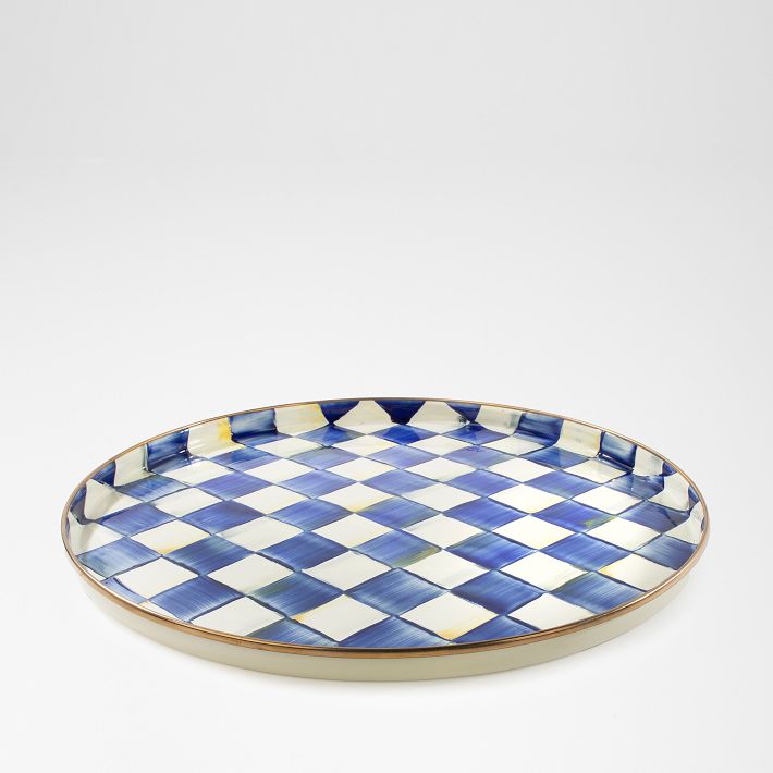 MacKenzie-Childs Royal Check Round Tray | Mark and Graham