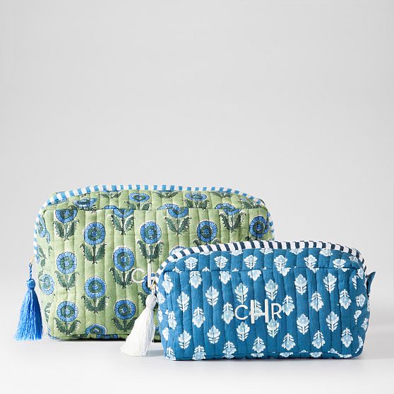Block Print Travel Pouch Set