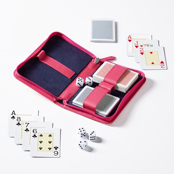 Leather Bridge and Game Set