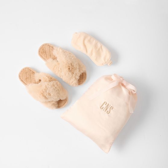 Cozy Slippers &amp; Eye Mask Gift Set