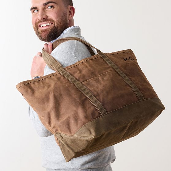 Waxed Canvas Tote and Pouch Set