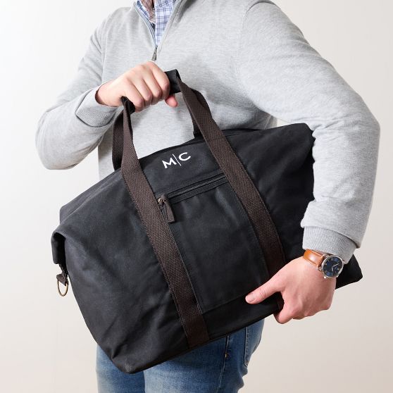 Waxed Canvas Weekender and Pouch Set