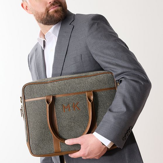 Wyatt Canvas and Leather Briefcase