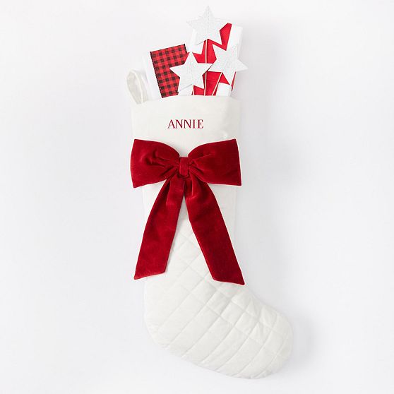 Quilted Bow Stocking
