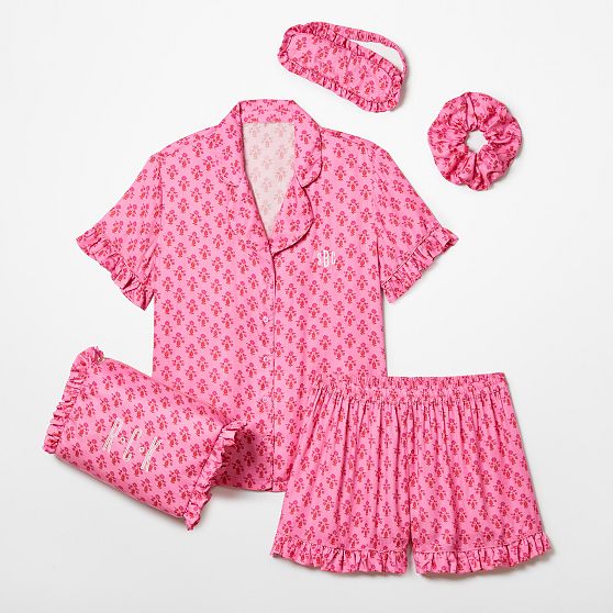 Block Print Ruffle Sateen Gift Set