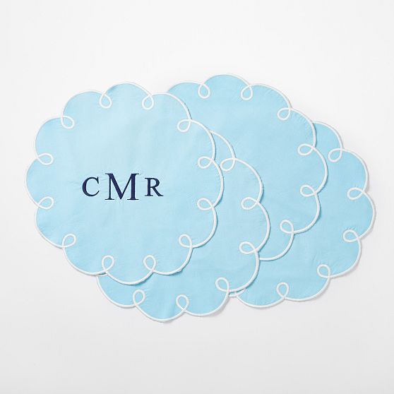 Embroidered Loop Placemats, Set of 4​