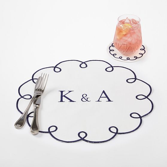 Embroidered Loop Placemats, Set of 4​