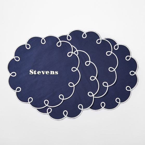 Embroidered Loop Placemats, Set of 4​