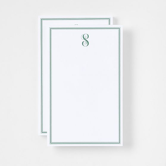 Personalized Coastal Stripe Stationery Notepads, Set of 2