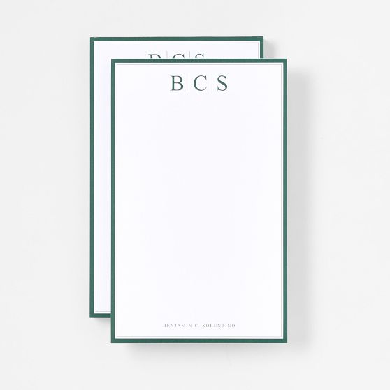 Personalized Executive Stationery Notepads, Set of 2