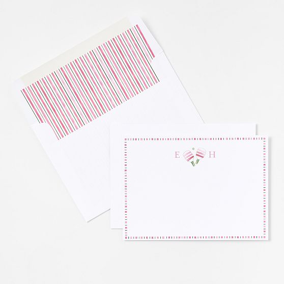 Personalized Sports Stationery Note Cards, Set of 24