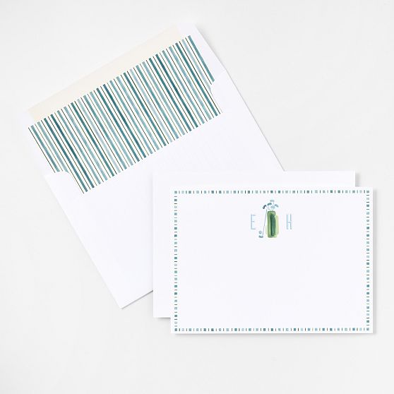 Personalized Sports Stationery Note Cards, Set of 24