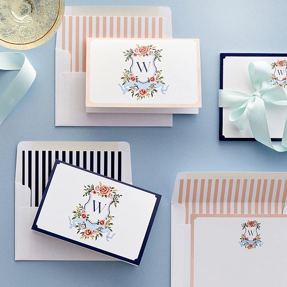 Personalized Wedding Stationery Note Card Set, Set of 24