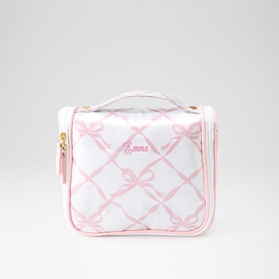 Clear Coated Dual Compartment Hanging Travel Bag