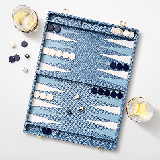 Raffia Backgammon Game Set