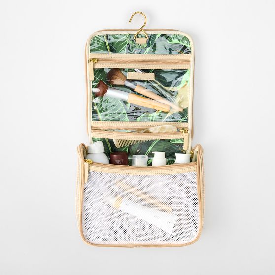 Clear Coated Dual Compartment Hanging Travel Bag