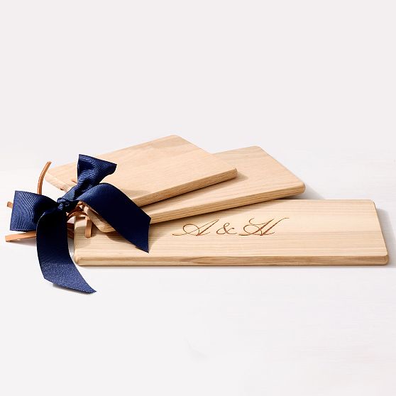 Natural Wood Cheese Board, Set of 3​