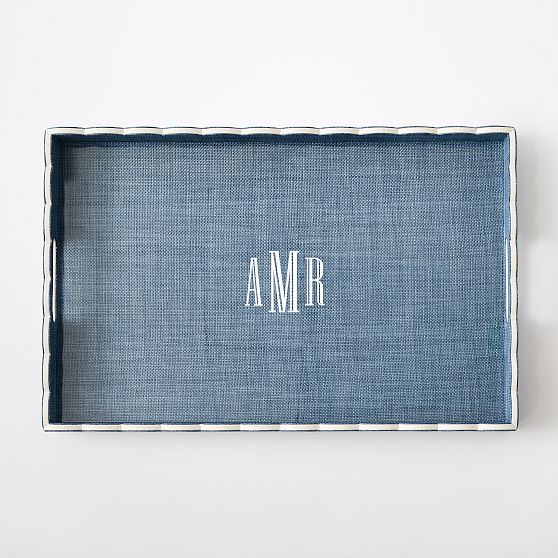 Montauk Raffia Scalloped Tray