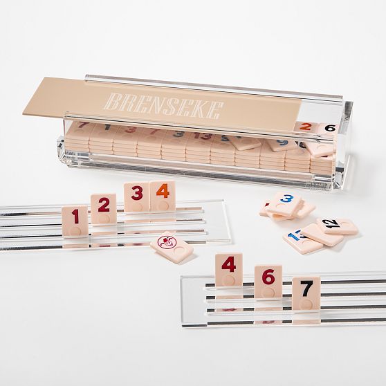 Acrylic Rummy Tile Game Set