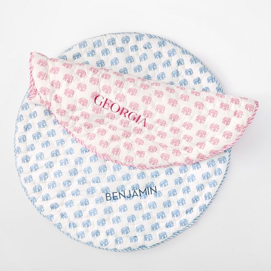 Block Print Quilted Play Mat