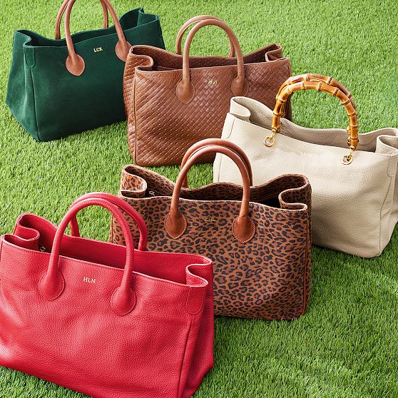 Elisabetta Woven Embossed Leather Handbag