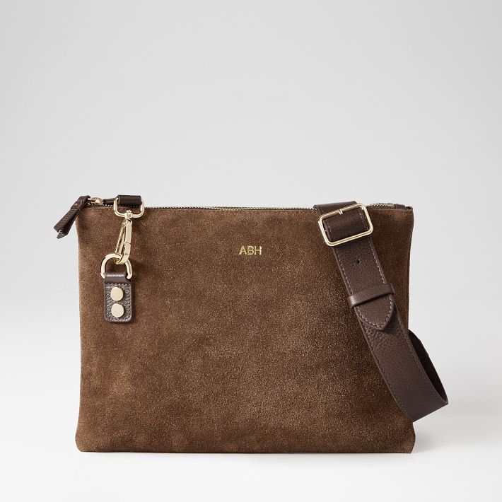 Essential Suede Zipper Crossbody Bag | Mark and Graham