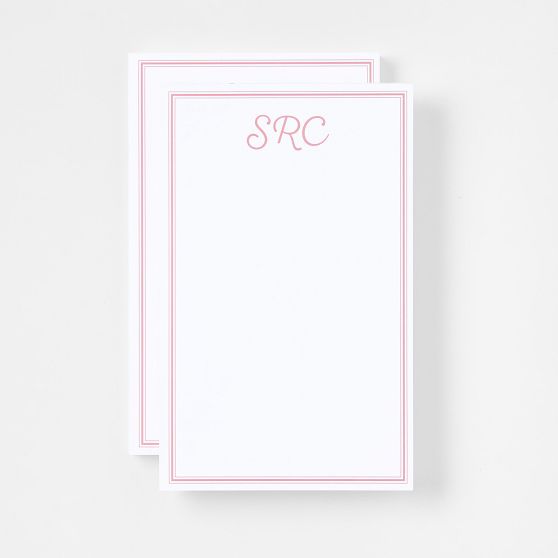 Personalized Coastal Stripe Stationery Notepads, Set of 2