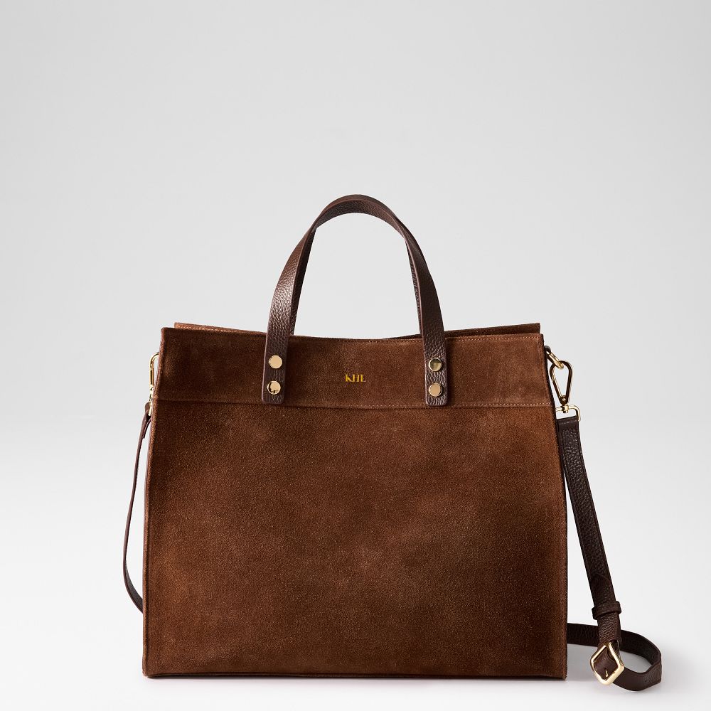 Essential Suede Tote Bag – Monogrammable | Mark and Graham