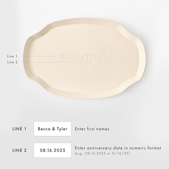 Personalized Ceramic Oval Serving Platter​